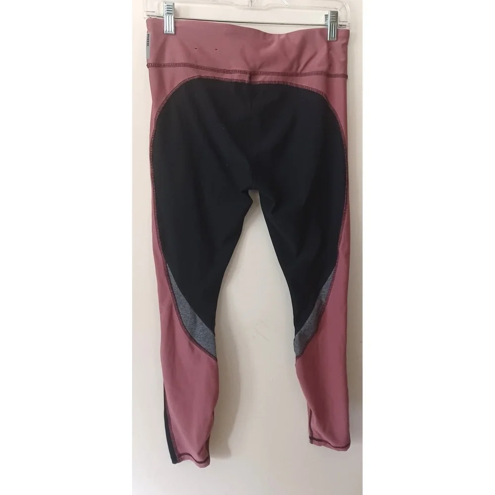 RBX Active Leggings Women's M Black Pink Gray Colorblock‎ Athleisure Yoga Pants